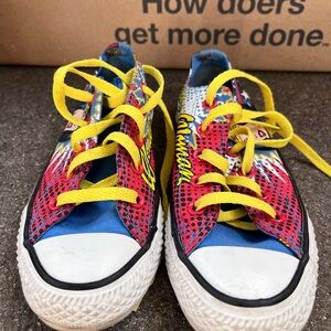Wonder Woman Chucks Converse with Yellow Laces